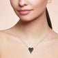 .41ct G SI 14K White Gold Black Diamond Pendant Necklace 16+2" Ext.