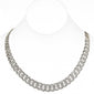 <span style="color:purple">SPECIAL!</span> 13mm 19.48ct G SI 14K White Gold Baguette & Round Diamond Cuban Necklace 20"