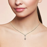 <span style="color:purple">SPECIAL!</span> .37ct G SI 14K Yellow Gold Diamond & Ruby Gemstones Arrow Pendant 18" Long