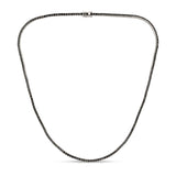 5.17ct G SI 14K White Gold Diamond Black Diamond Tennis Necklace 16" Long