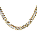 <span style="color:purple">SPECIAL!</span> 3mm 1.69ct G SI 14k Yellow Gold Diamond Round Cuban Necklace 16"