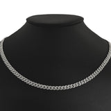 4mm 1.65ct G SI 14k White Gold Round Diamond Cuban Necklace 16"