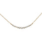 .25ct G SI 14K Yellow Gold Graduated Set Diamond Pendant Necklace 18" Long Chain