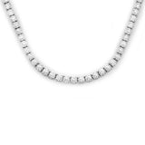 <span style="color:purple">¡ESPECIAL!</span> Collar tenis de diamantes de oro blanco de 14K con 4,83 ct G SI y 18"