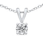 <span style="color:purple">SPECIAL!</span> .50ct G SI 14K White Gold Diamond Solitaire Pendant Necklace 18" Long