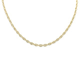 <span style="color:purple">SPECIAL!</span>3.45ct G SI 14K Yellow Gold Diamond Mariner Link Chain Necklace 22' Long