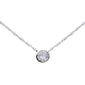 <span style="color:purple">SPECIAL!</span>.22ct G SI 14K White Gold Diamond Solitaire Pendant Necklace 18" Long Chain