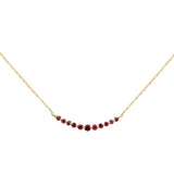 .36ct G SI 14K Yellow Gold Ruby Gemstones Pendant Necklace 18" Long Chain