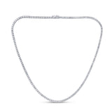 <span style="color:purple">SPECIAL!</span> 10.72ct G SI 14K White Gold Diamond Tennis Necklace 18" Long