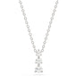 <span style="color:purple">SPECIAL!</span>.33ct G SI 14K White Gold Three Stone Diamond Pendant Necklace  18" Long Chain