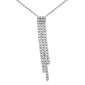 <span style="color:purple">SPECIAL!</span>1.45ct G SI 14K White Gold Diamond Drop Pendant Necklace 14+2" Ext. Chain