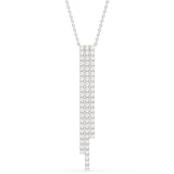 <span style="color:purple">¡ESPECIAL!</span>Collar con colgante de diamante en oro blanco de 14K, 1.45 ct G SI, 14+2" de extensión de cadena