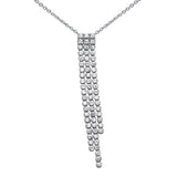 <span style="color:purple">¡ESPECIAL!</span>Collar con colgante de diamante en oro blanco de 14K, 1.45 ct G SI, 14+2" de extensión de cadena