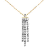 <span style="color:purple">¡ESPECIAL!</span>Collar con colgante de diamante en oro amarillo de 14 quilates, 1,26 quilates G SI, con cadena extensible de 14+2"