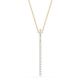 .50ct G SI 14K Yellow Gold Diamond Drop Pendant Necklace 18" Long Chain