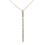 .50ct G SI 14K Yellow Gold Diamond Drop Pendant Necklace 18" Long Chain