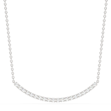 <span style="color:purple">SPECIAL!</span>.50ct G SI 14K White Gold Diamond Chain Pendant Necklace  16" Long Chain