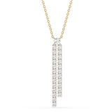 .95ct G SI 14K Yellow Gold Diamond Drop Pendant Necklace 14+2" Ext. Chain