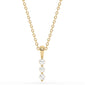 .20ct G SI 14K Yellow Gold Three Stone Diamond Pendant Necklace  18" Long Chain