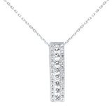 <span style="color:purple">SPECIAL!</span> .63ct G SI 14K White Gold Diamond Drop Pendant Necklace 18" Long