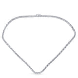 <span style="color:purple">¡ESPECIAL!</span> Collar con colgante de doble capa de diamantes de oro blanco de 14K, 4.52ct G SI, 40.64 cm de largo