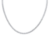 <span style="color:purple">¡ESPECIAL!</span> Collar con colgante de doble capa de diamantes de oro blanco de 14K, 4.52ct G SI, 40.64 cm de largo