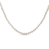 5.23ct G SI 14K Yellow Gold Diamond Flower Necklace 16" Long