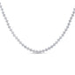 <span style="color:purple">SPECIAL!</span> 5.27ct G SI 14K White Gold Diamond Flower Necklace 16" Long