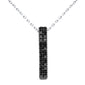 <span style="color:purple">SPECIAL!</span> .20ct G SI 14K White Gold Black Diamond Drop Pendant Necklace 18" Long