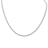 <span style="color:purple">SPECIAL!</span> 5.05ct G SI 3 Prong 14K White Gold Diamond Elegant Tennis Necklace 16" Long