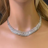 4.05ct G SI 14K White Gold Diamond Elegant Pendant Necklace 16" Long