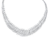 4.05ct G SI 14K White Gold Diamond Elegant Pendant Necklace 16" Long