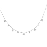 <span>DIAMOND CLOSEOUT! </span>.33ct G SI 14K White Gold Heart Shape Diamond Pendant Necklace 18" Long
