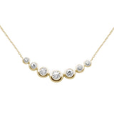 <span style="color:purple">¡OFERTA ESPECIAL!</span>.14ct G SI Oro Amarillo 14K Collar Colgante de Diamantes Graduados 18" de Largo