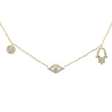.21ct G SI 14K Yellow Gold Diamond Pendant Necklace 16+2" Ext