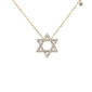 .16ct G SI 14K Yellow Gold Diamond Star of David Pendant Necklace 16+2" Ext