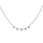 <span style="color:purple">SPECIAL!</span> 1.47ct G SI 14K White Gold Diamond Round & Baguette Pendant Necklace 16+2" Ext