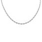 <span style="color:purple">SPECIAL!</span>2.41ct G SI 14K White Gold Diamond Elegant Link Pendant Necklace 16' Long