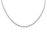 2.41ct G SI 14K White Gold Diamond Elegant Link Pendant Necklace 16' Long