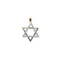 .15ct G SI 14K Yellow Gold Diamond Star of David Pendant No Chain