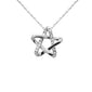 .14ct G SI 14K White Gold Diamond Star of David Pendant 18" long Chain