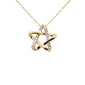 .14ct G SI 14K Yellow Gold Diamond Star of David Pendant 18" long Chain