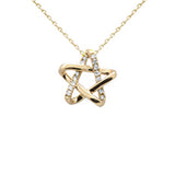 <span style="color:purple">SPECIAL!</span> .14ct G SI 14K Yellow Gold Diamond Star of David Pendant 18" long Chain