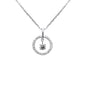 .20ct G SI 14K White Gold Diamond Dancing Pendant Necklace 18" long Chain