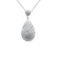 <span style="color:purple">SPECIAL!</span> .26ct G SI 14K White Gold Diamond Pear Shape Pendant Necklace 18" long Chain