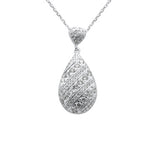 .26ct G SI 14K White Gold Diamond Pear Shape Pendant Necklace 18" long Chain
