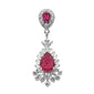 <span style="color:purple">SPECIAL!</span> 3.05ct G SI 14K White Gold Diamond & Pink Tourmaline Pendant Necklace