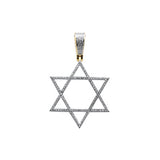 .25ct G SI 14K Yellow Gold Diamond Star of David Pendant Necklace No Chain
