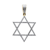 .25ct G SI 14K Yellow Gold Diamond Star of David Pendant Necklace No Chain