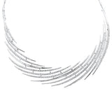 <span style="color:purple">SPECIAL!</span> 7.99ct G SI 14K White Gold Elegant Diamond Pendant Necklace 16" Long